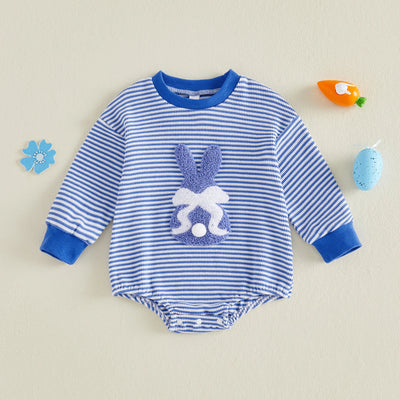 BUNNY Striped Long-Sleeve Onesie