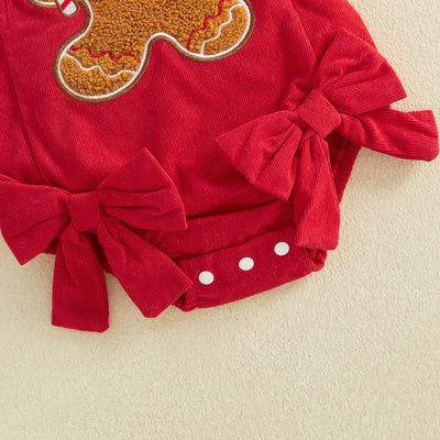 GINGERBREAD GIRL Corduroy Romper