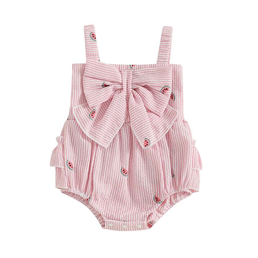 WATERMELON Bow Romper