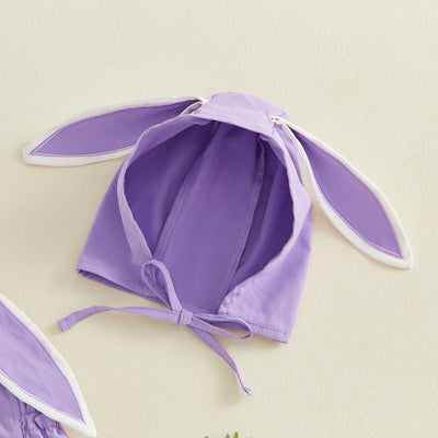 BUNNY Ruffle Romper with Bunny Cap