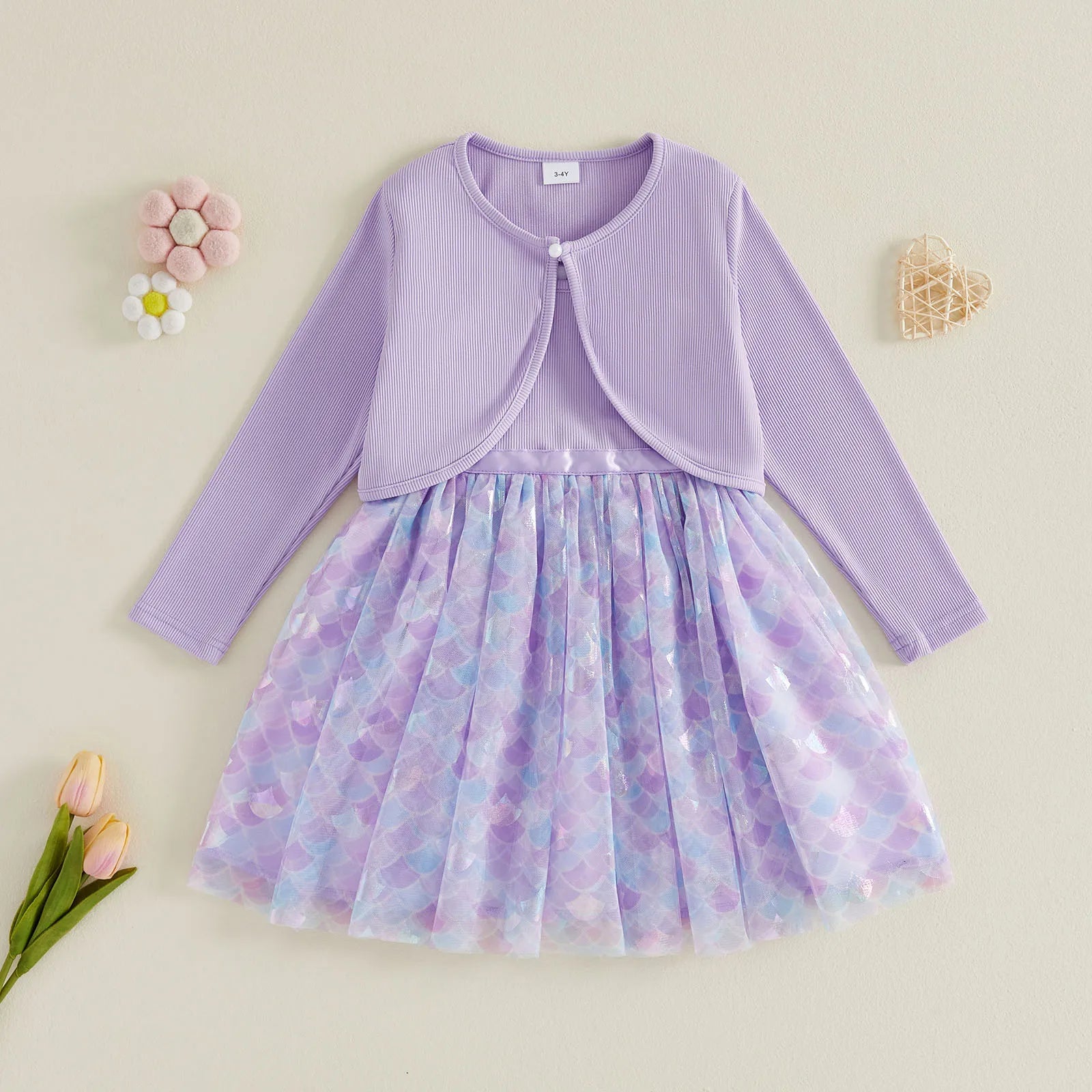 MERMAID Dress with Cardigan