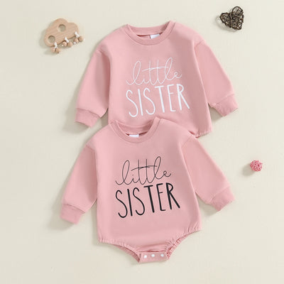 LITTLE SISTER Long-Sleeve Onesie
