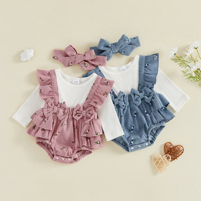 PAULA Floral Layered Skirt Romper