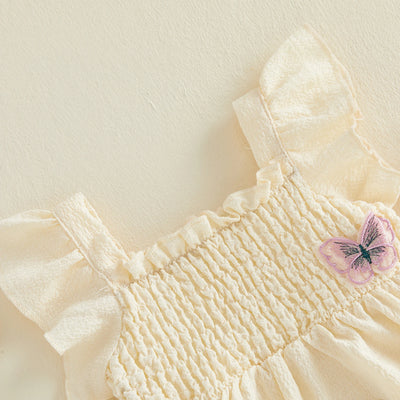 BUTTERFLIES Smocked Dress with Purse