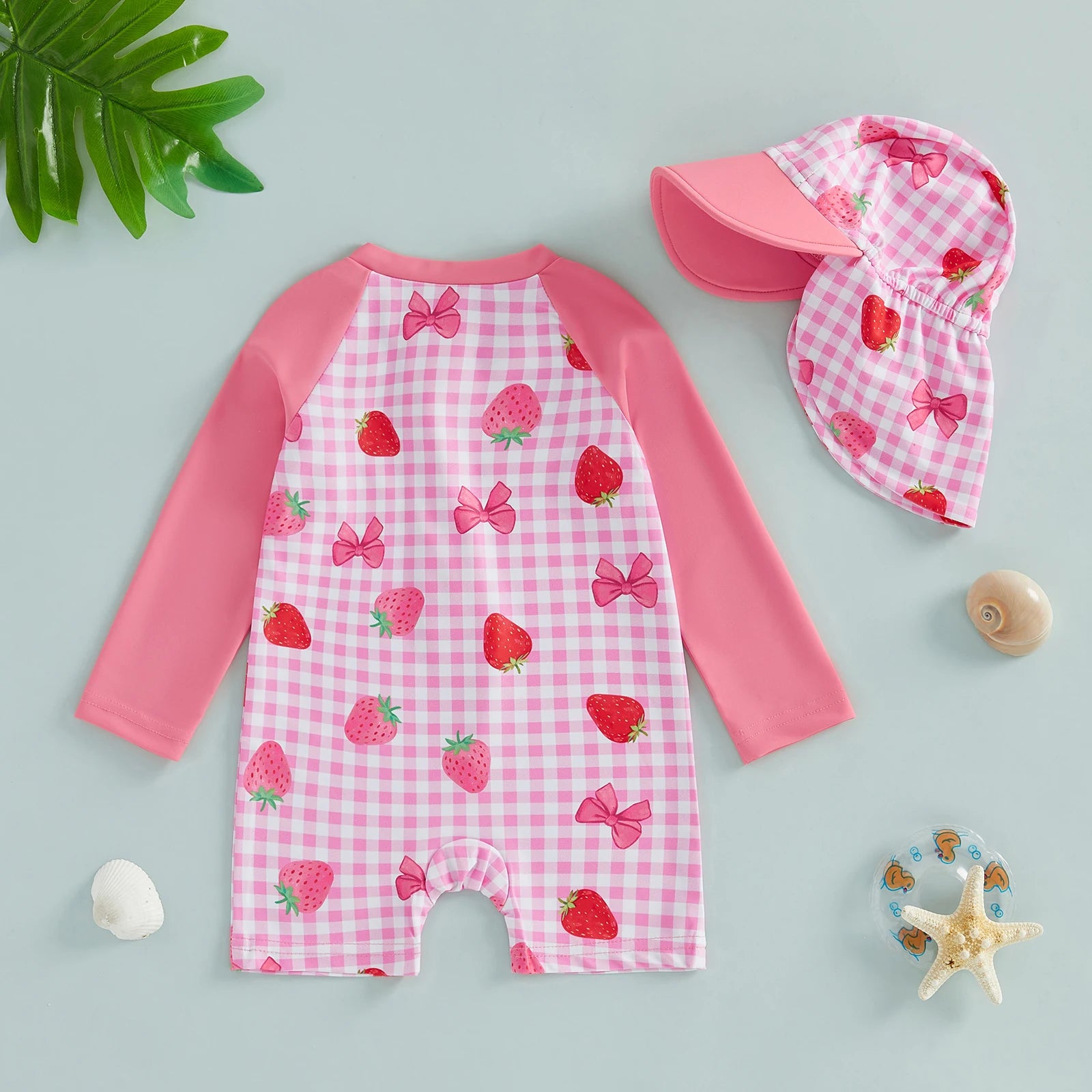 BERRIES & BOWS Swimsuit with Sun Hat