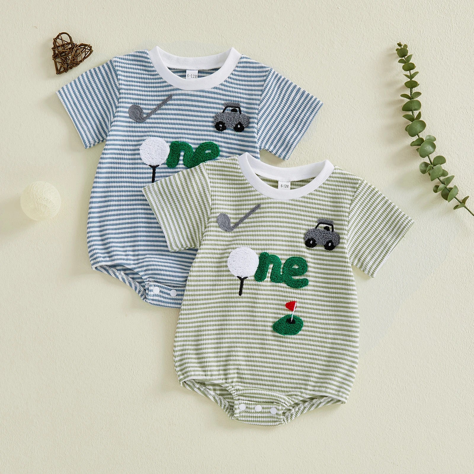 ONE Golf Striped Onesie