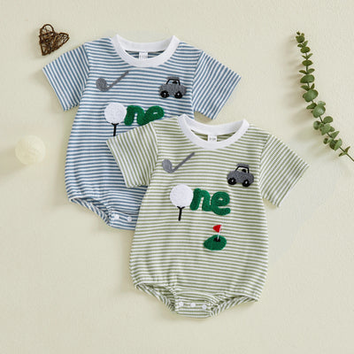 ONE Golf Striped Onesie