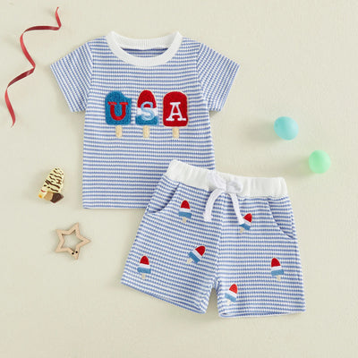 USA Popsicle Striped Outfit