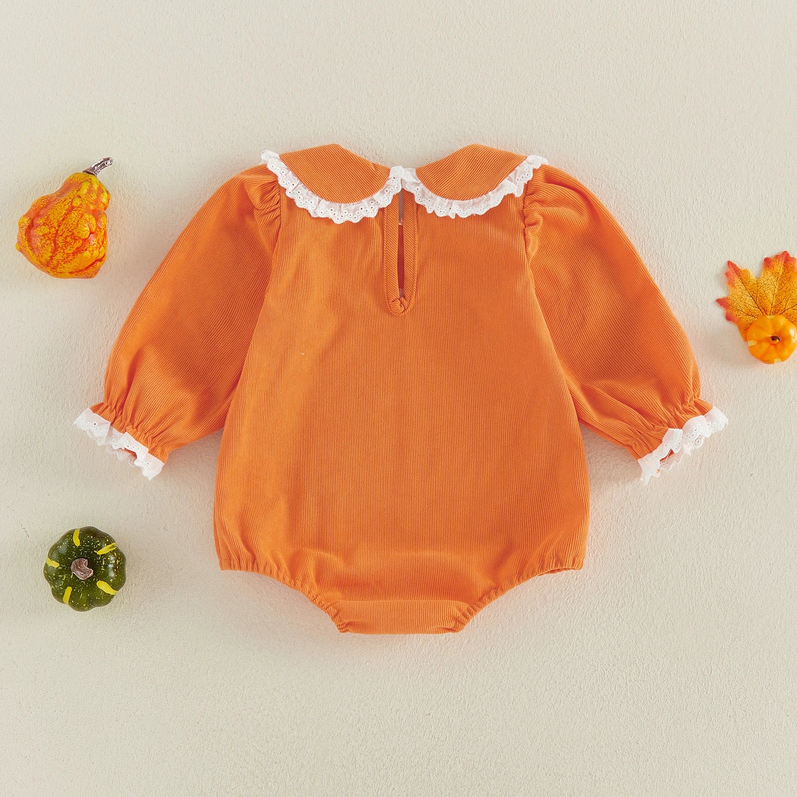 FLORAL PUMPKIN Collar Romper