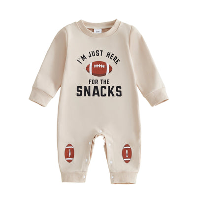 HERE FOR THE SNACKS Football Jumpsuit