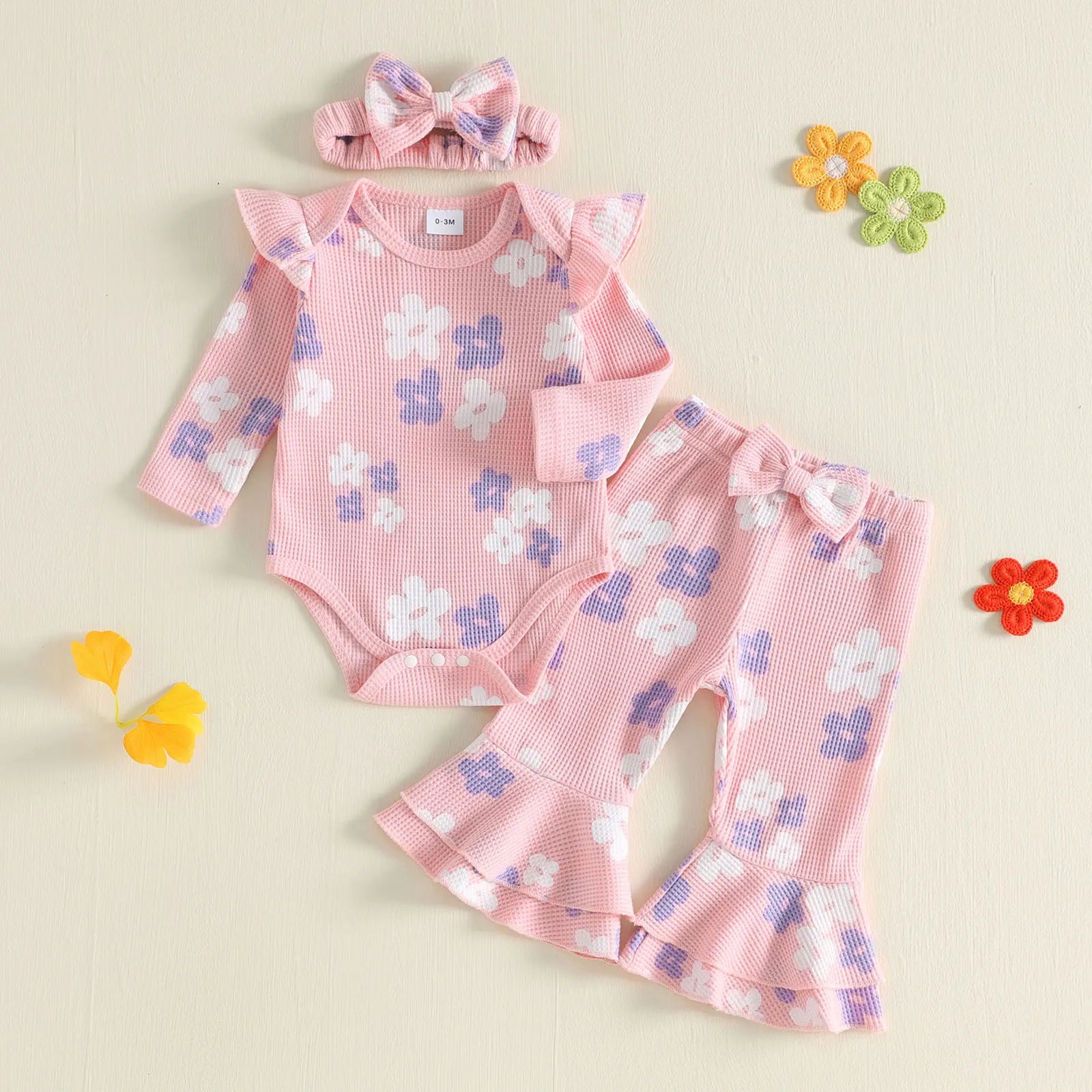 FLOWERS Pink Bellbottom Outfit