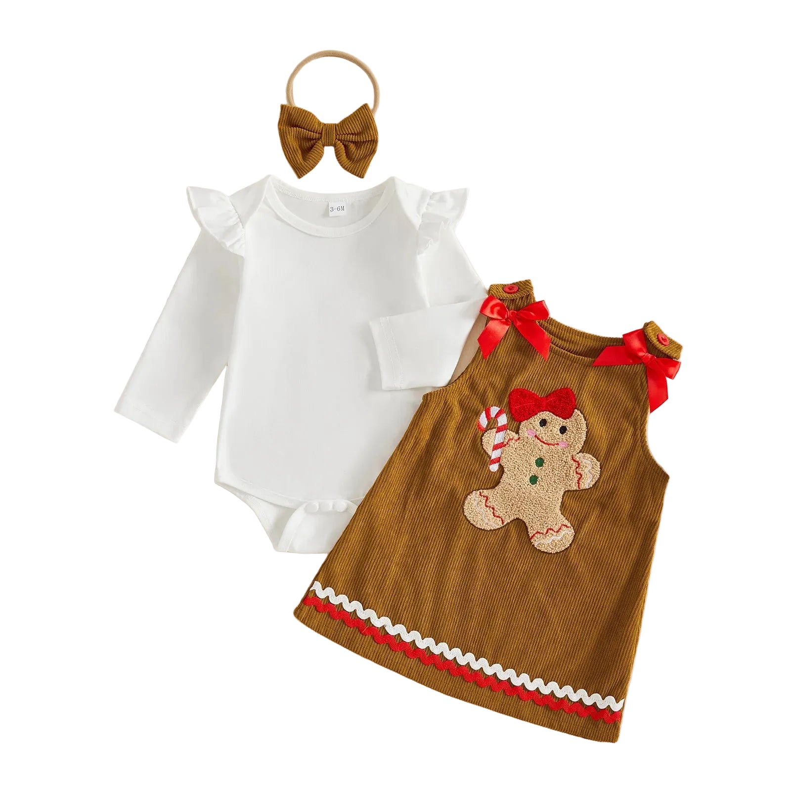GINGERBREAD GIRL Corduroy Dress Outfit