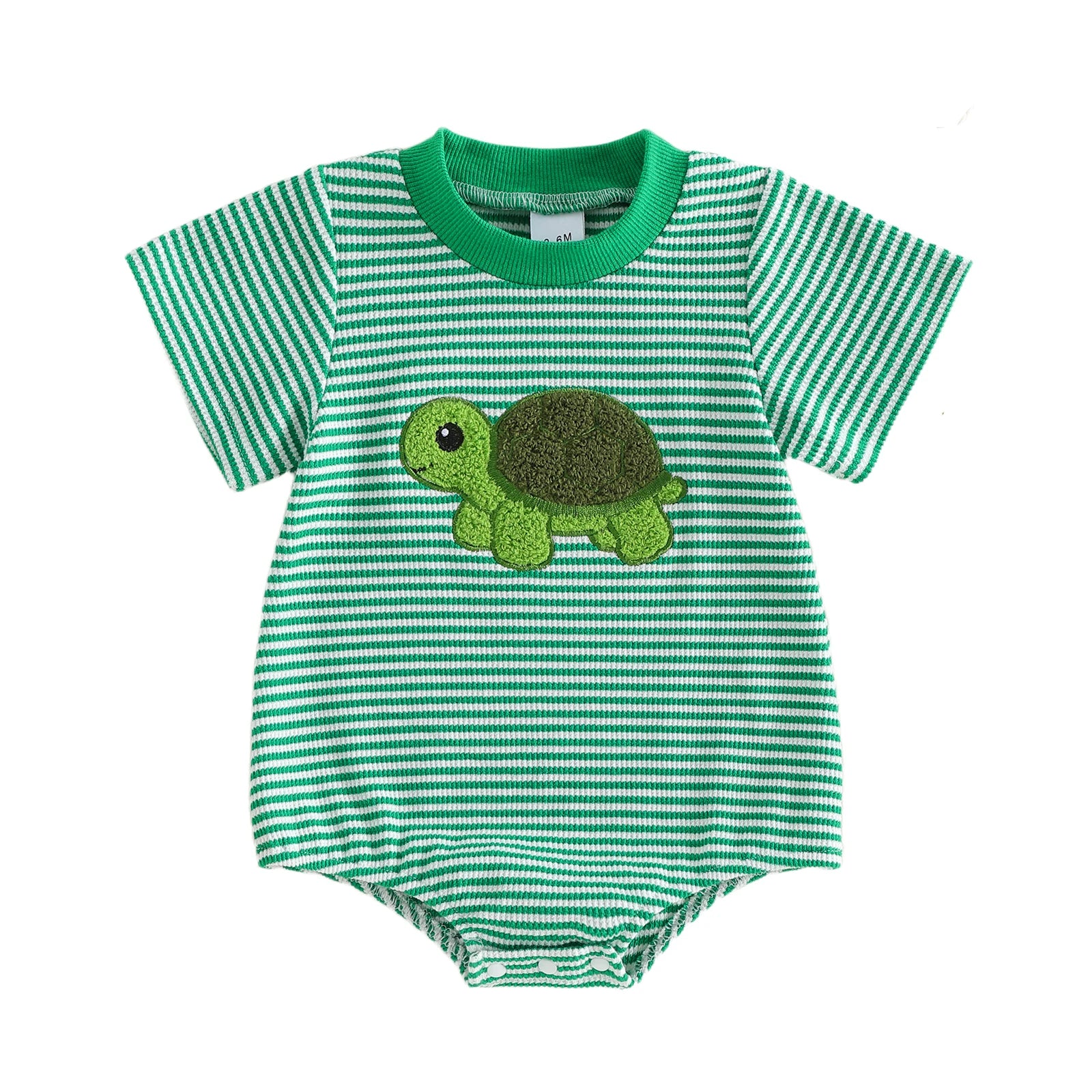 BABY TURTLE Striped Onesie