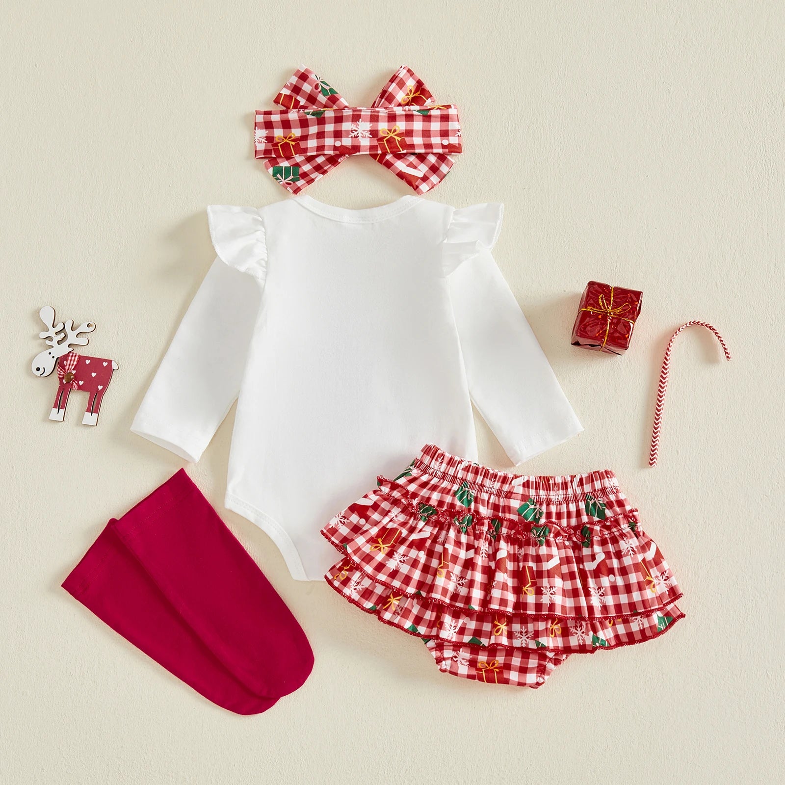 MY 1ST CHRISTMAS Checkered Outfit