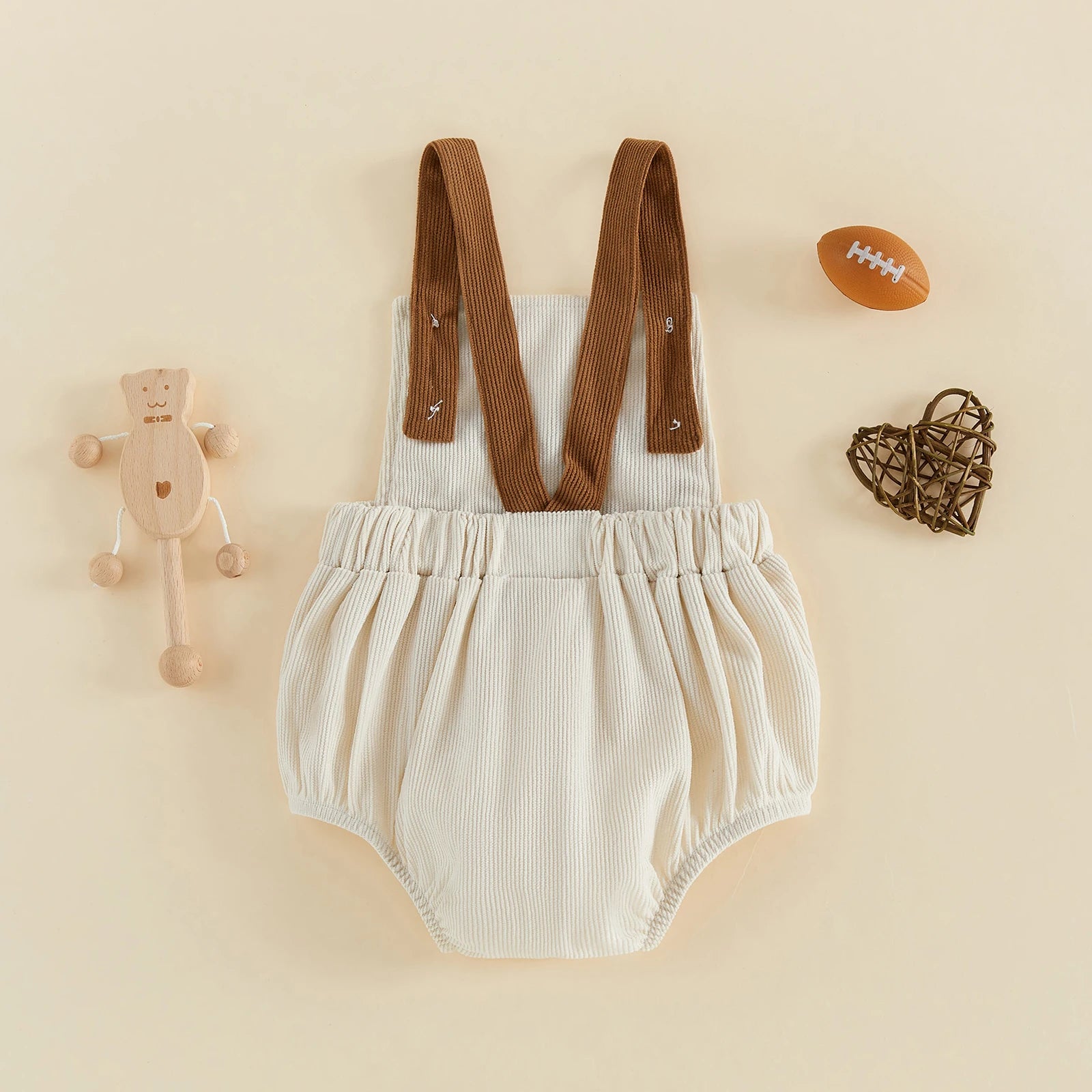 MY FIRST FOOTBALL SEASON Corduroy Romper