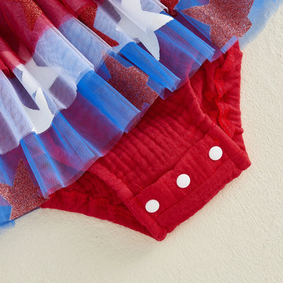 USA Smocked Star Romper