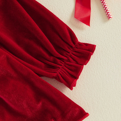 CHRISTMAS TREE Velvet Collar Romper Dress