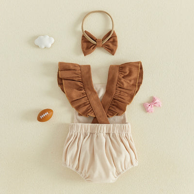 MY FIRST FOOTBALL SEASON Corduroy Romper