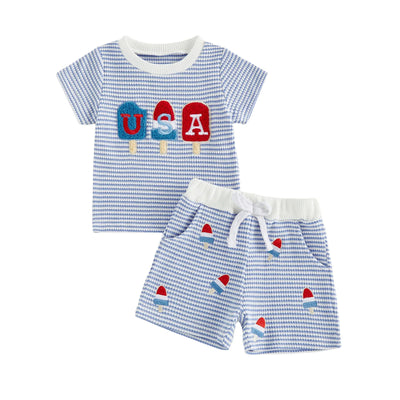 USA Popsicle Striped Outfit