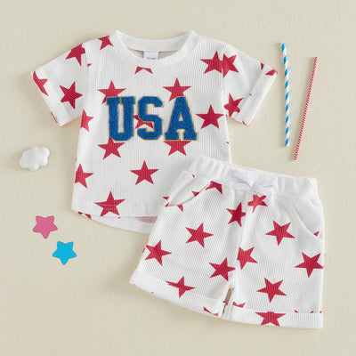 USA STAR White Summer Outfit