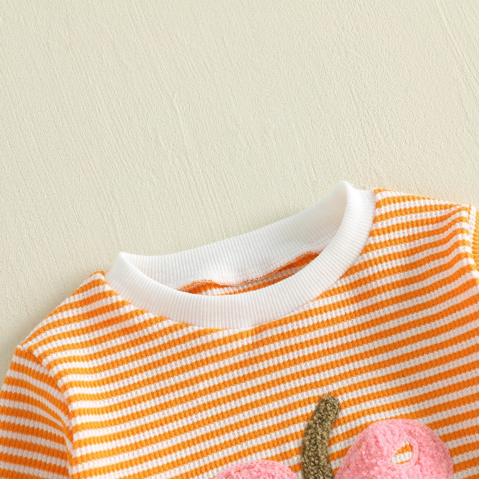 PUMPKIN Bowtie Striped Long-Sleeve