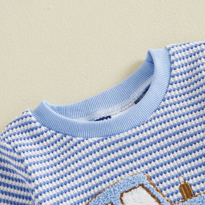 TRACTOR Striped Blue Jumpsuit