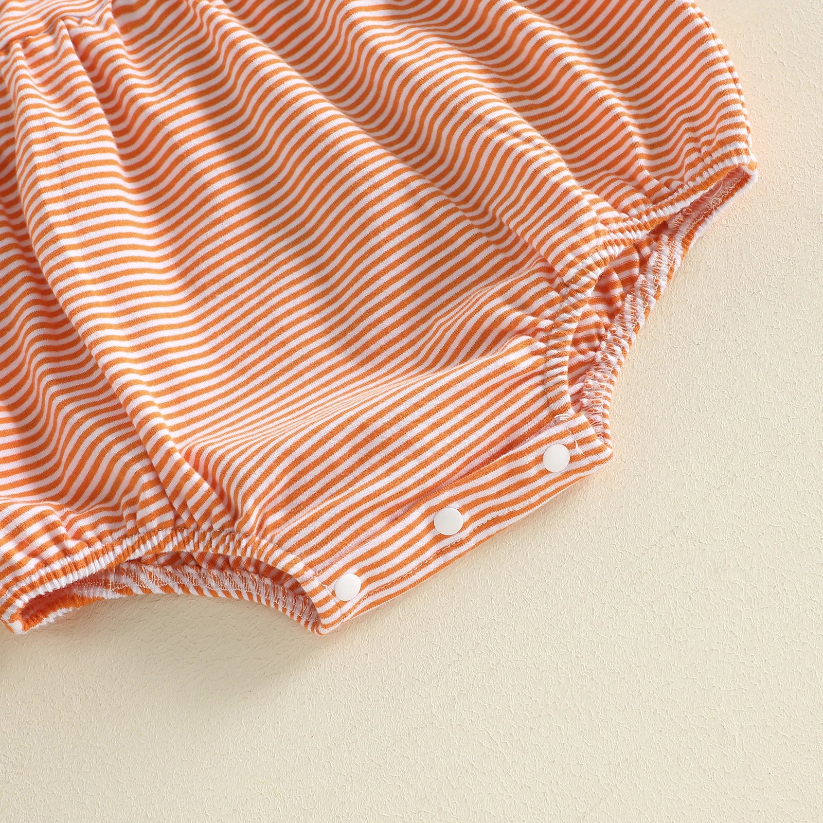 HALLOWEEN Striped Collared Romper