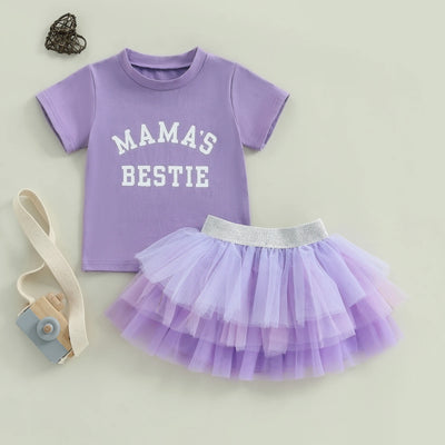 MAMA'S BESTIE Layered Tutu Outfit
