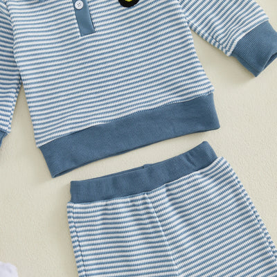 TRACTOR Striped Collared Outfit