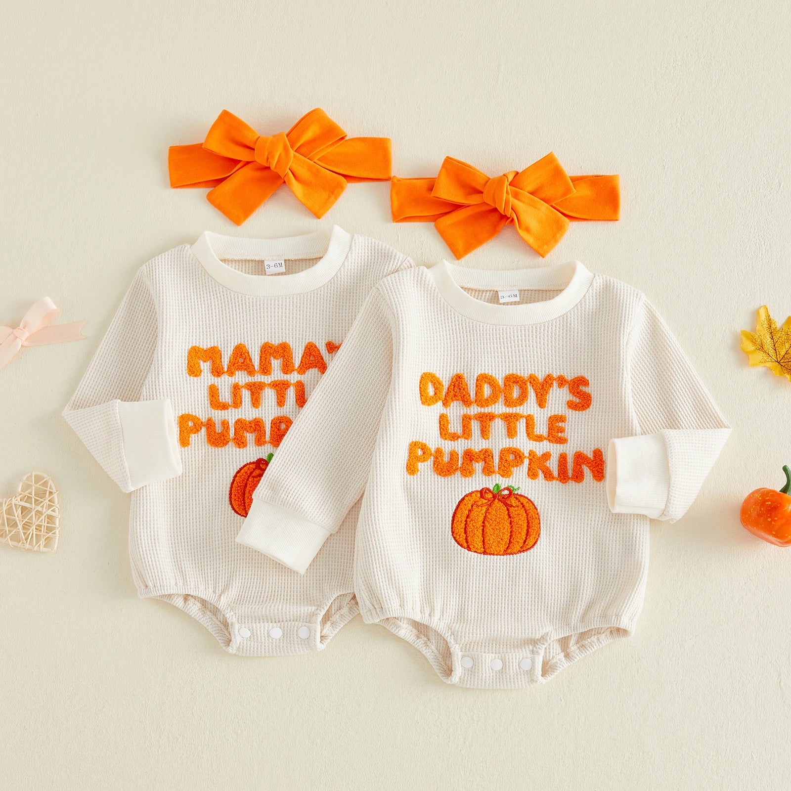 MAMA'S/DADDY'S LITTLE PUMPKIN Long-Sleeve Onesie
