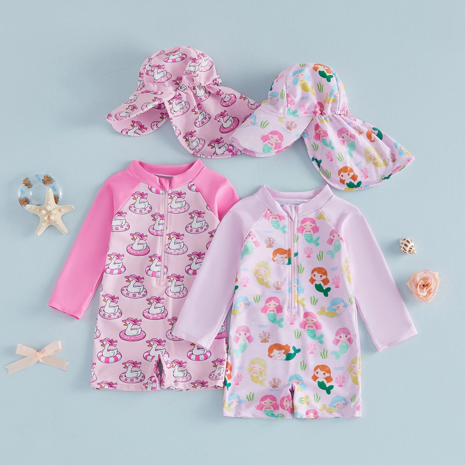 MERMAID Swimsuit with Sun Hat