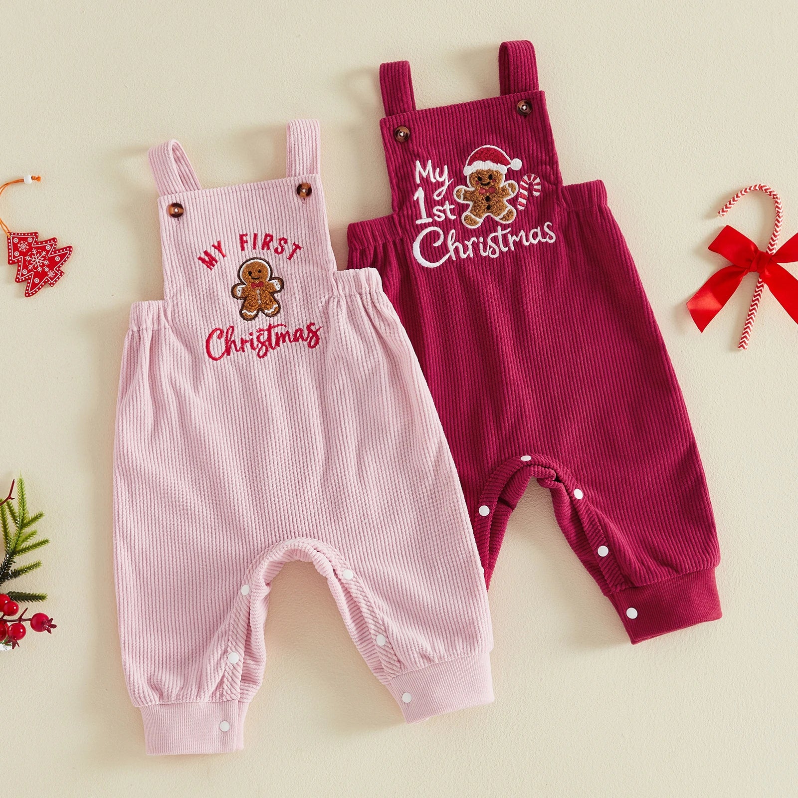 MY FIRST CHRISTMAS Corduroy Overalls