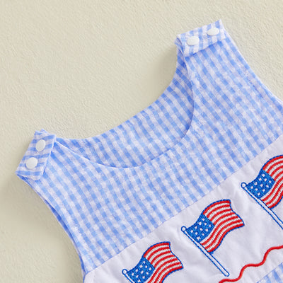 USA FLAG Checkered Jumpsuit