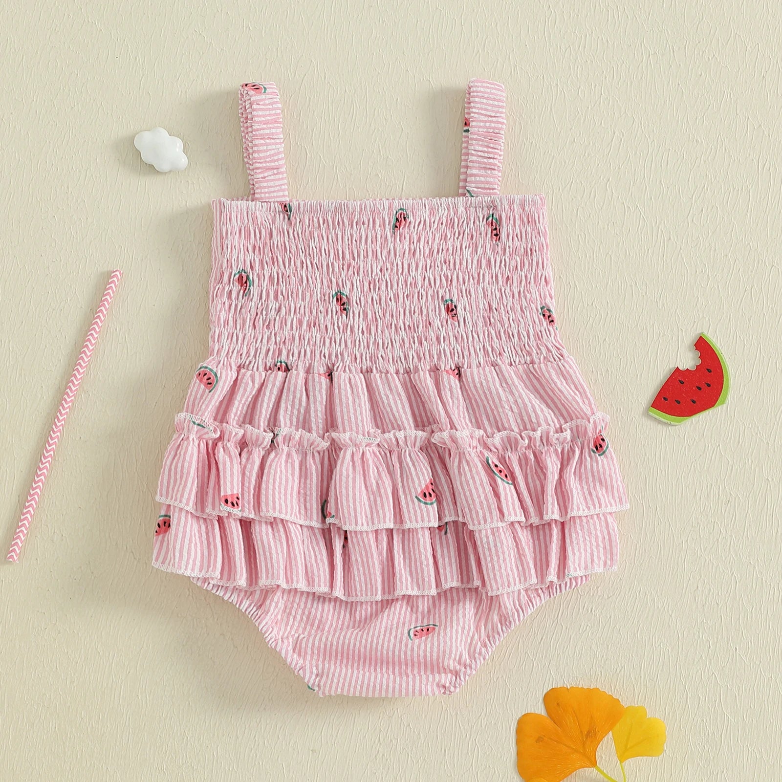 WATERMELON Bow Romper