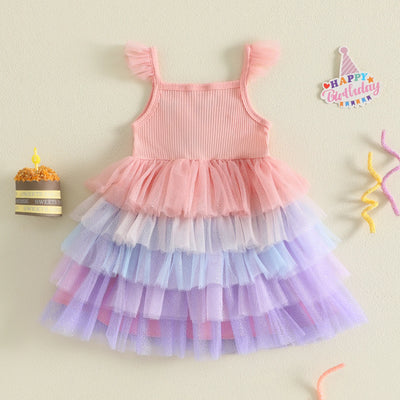 B*DAY GIRL Layered Tulle Dress