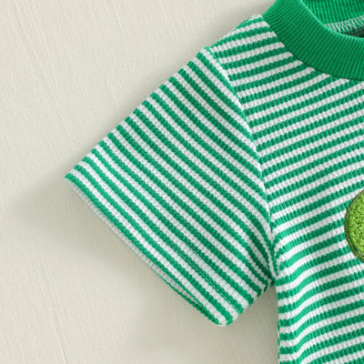 BABY TURTLE Striped Onesie