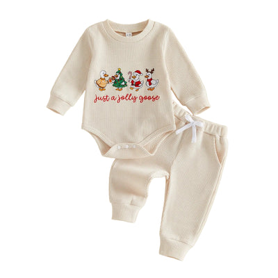 JUST A JOLLY GOOSE Waffle Knit Outfit