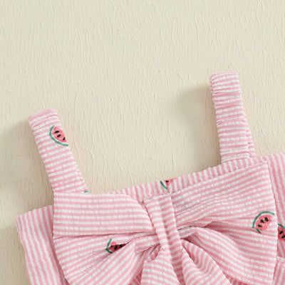WATERMELON Bow Romper