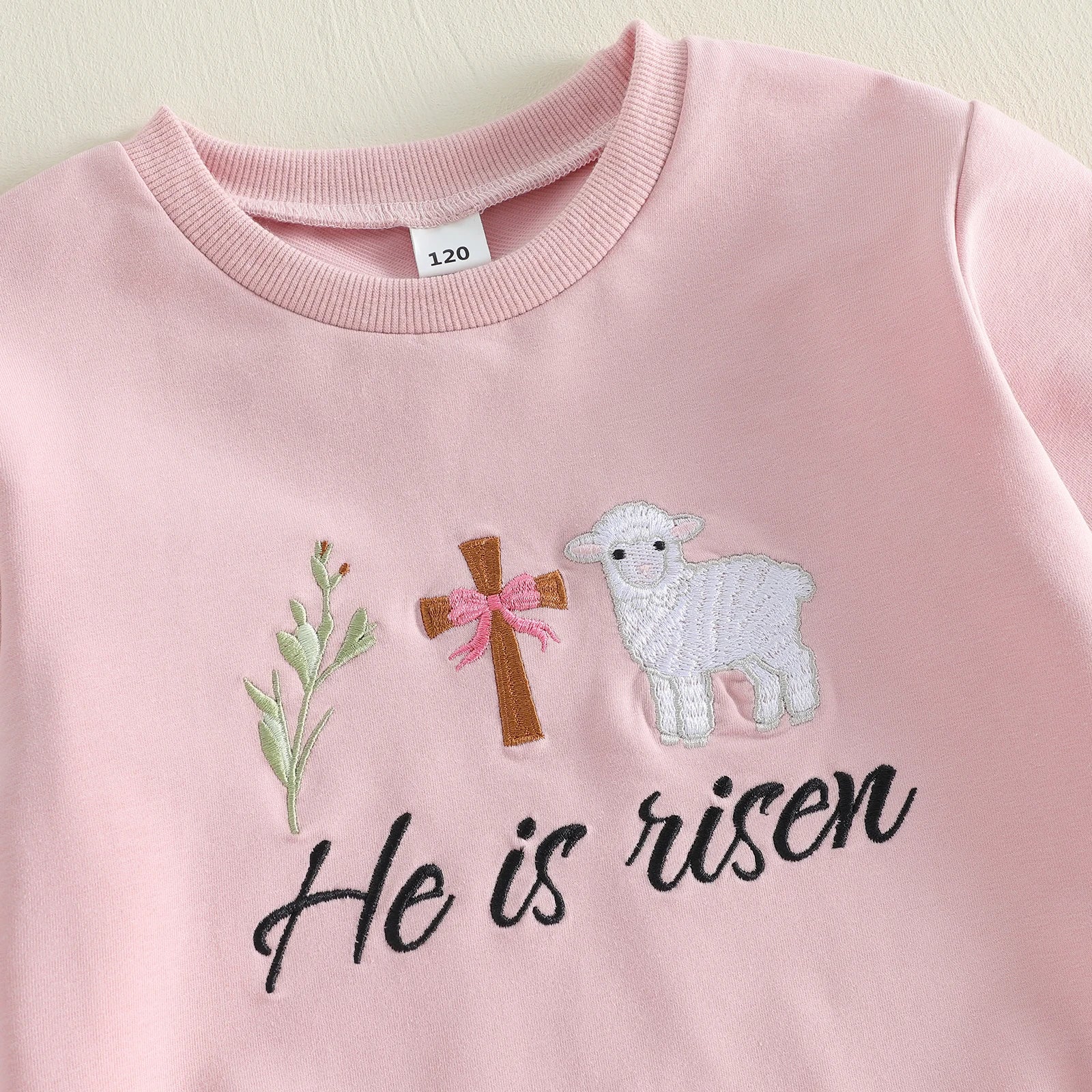 HE IS RISEN Pink Easter Bellbottom Outfit