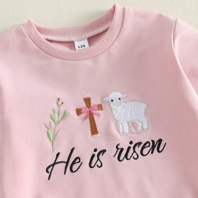 HE IS RISEN Pink Easter Bellbottom Outfit