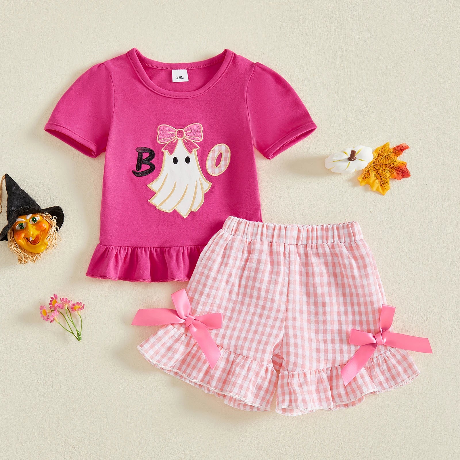BOO Pink Checkered Outfit