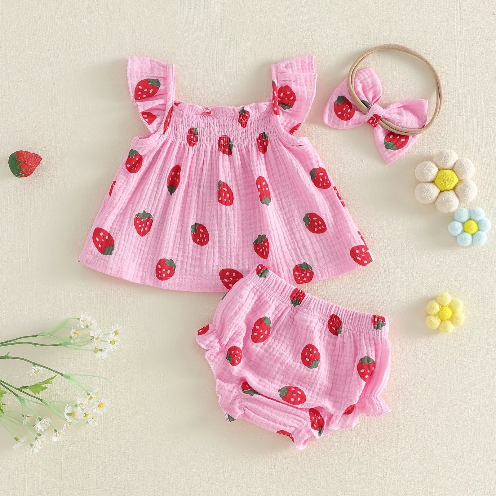 STRAWBERRY Muslin Outfit