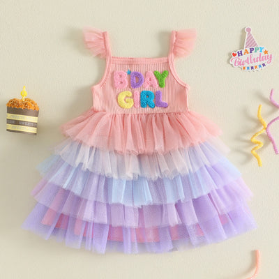 B*DAY GIRL Layered Tulle Dress
