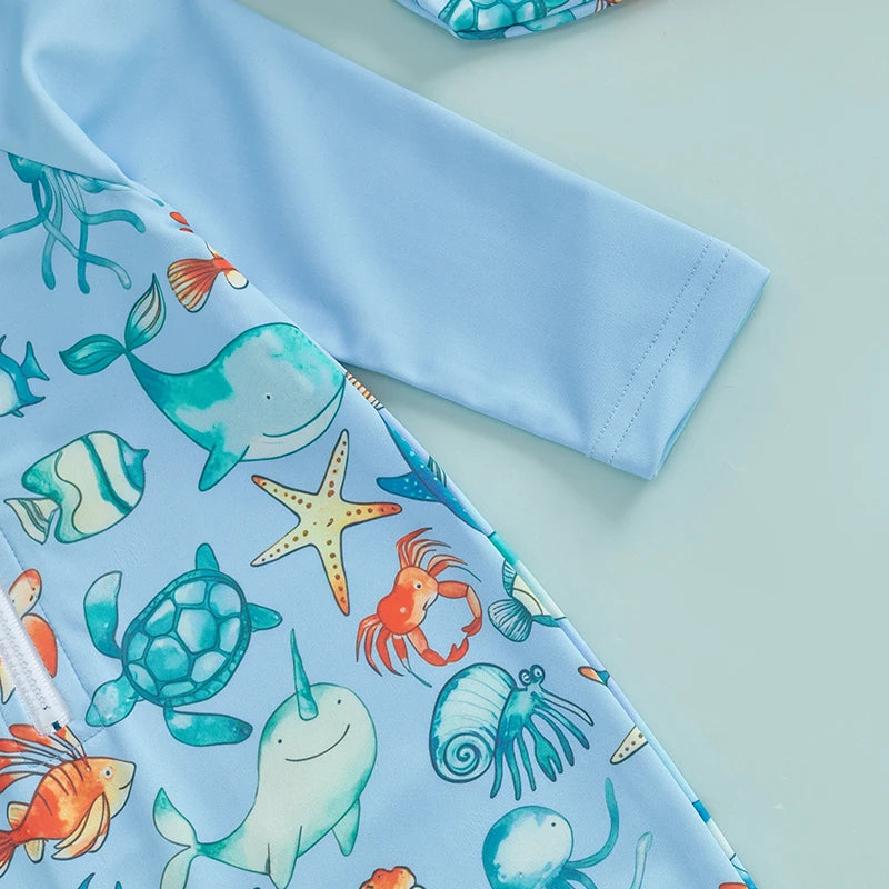 SEA BREEZE Swimsuit with Sun Hat