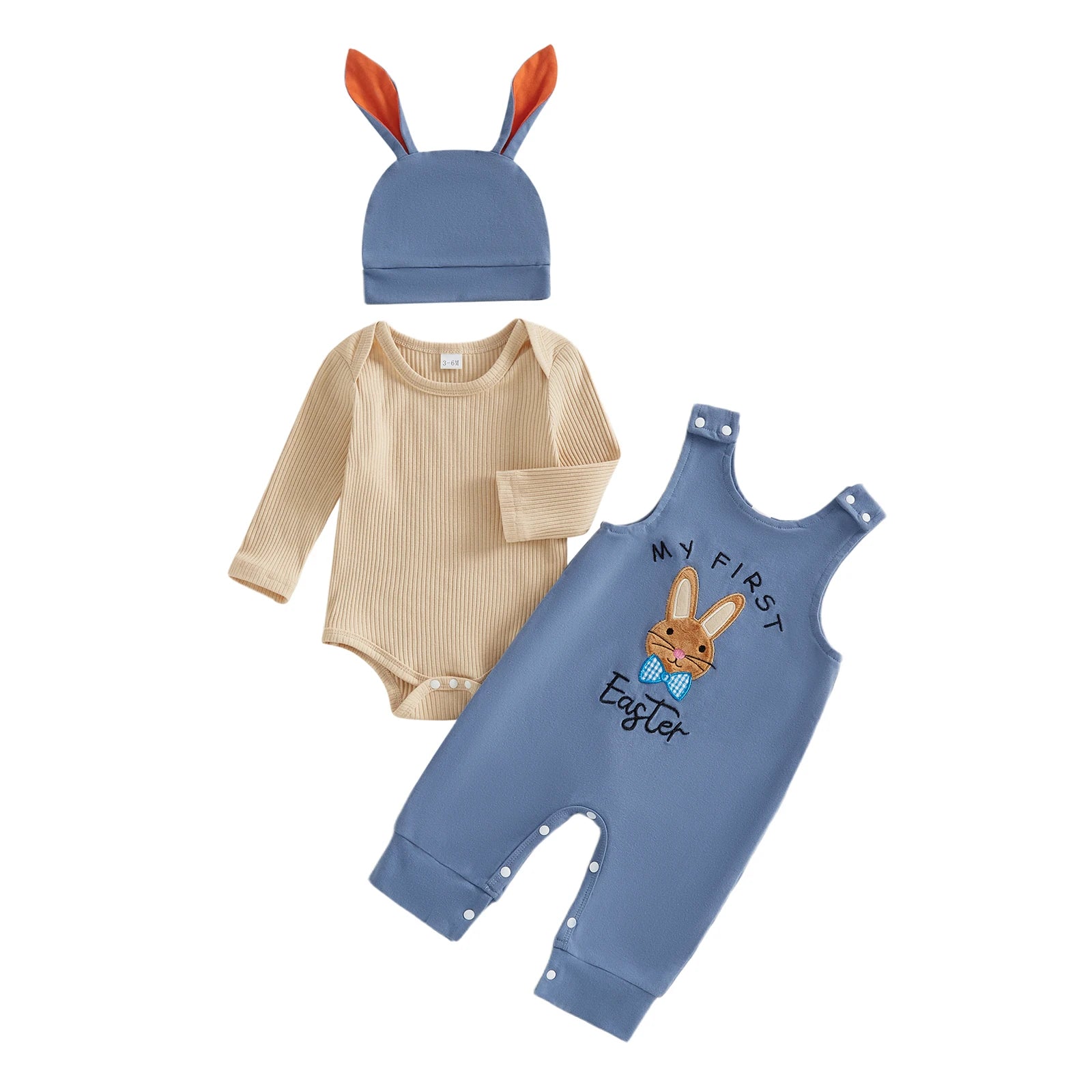 MY FIRST EASTER Overall Outfit with Beanie