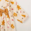 GINGERBREAD MAN Bowtie Ruffle Jumpsuit