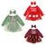 MY FIRST CHRISTMAS Smocked Tulle Romper Dress