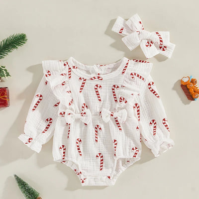 CANDY CANE Ruffle Romper