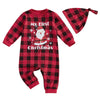 MY FIRST CHRISTMAS Plaid Jumpsuit with Beanie