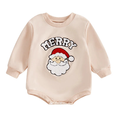 MERRY SANTA Long-Sleeve Onesie